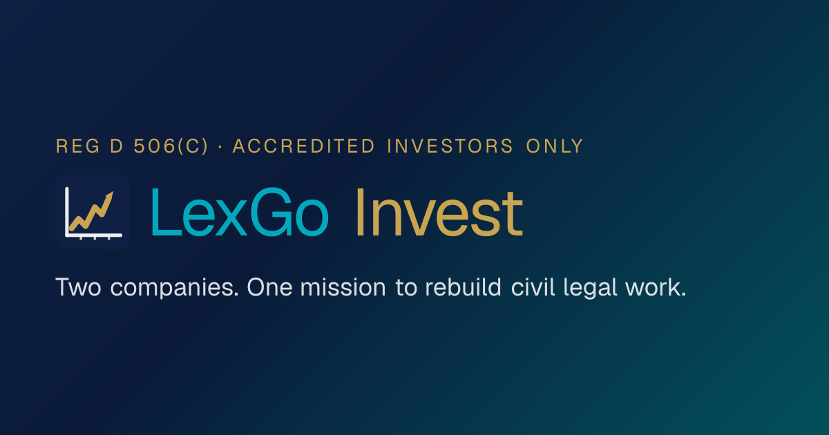 LexGo Invest — AI-Powered Legal Tech Investment Opportunity
